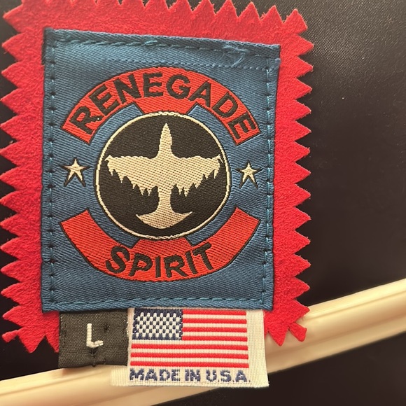 RED SUEDE JEWELED JACKET. Swarovski crystals & Nail heads cascade front & collar - Picture 5 of 8